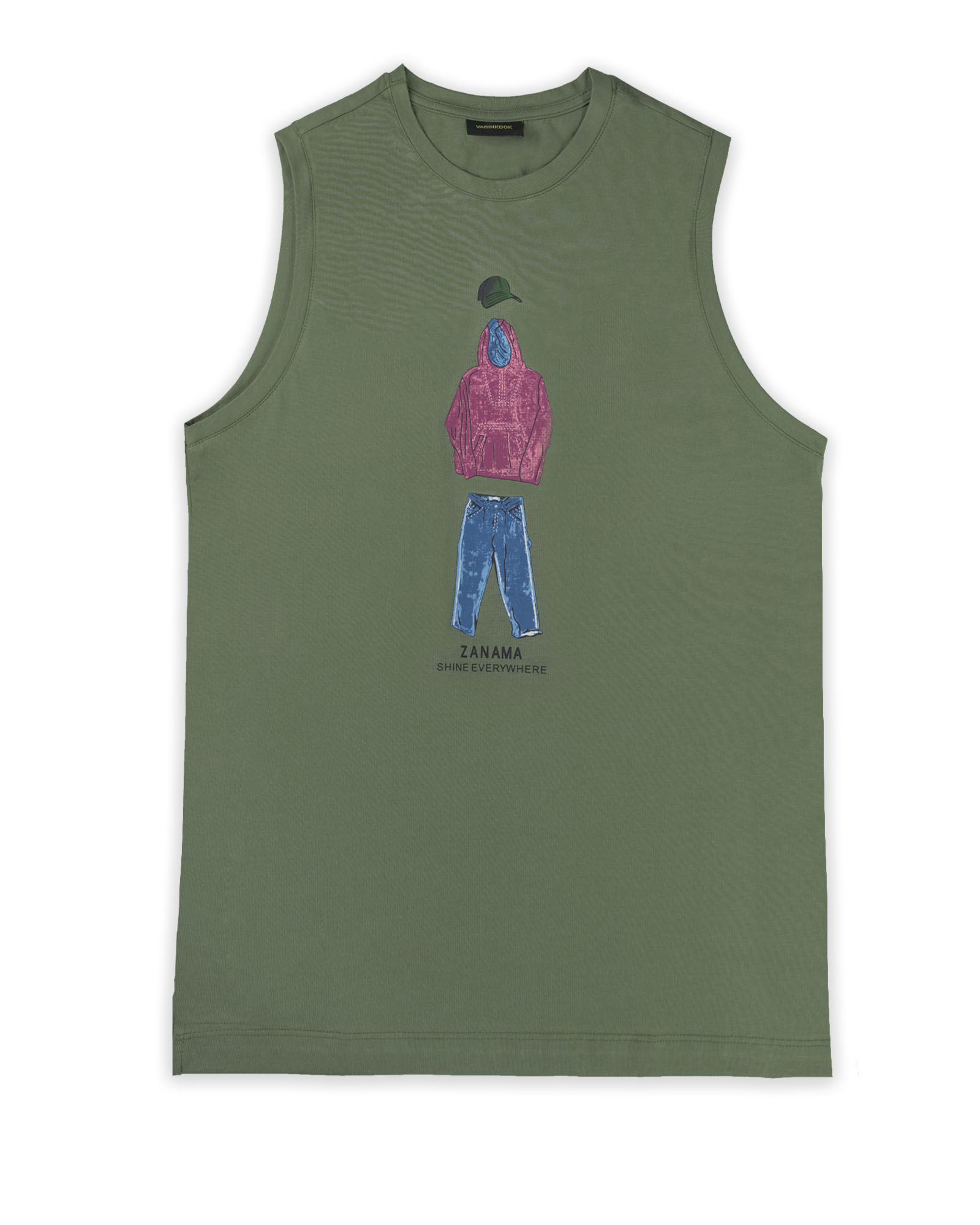 کاور طرح دار مردانه vk021350 - زیتونى