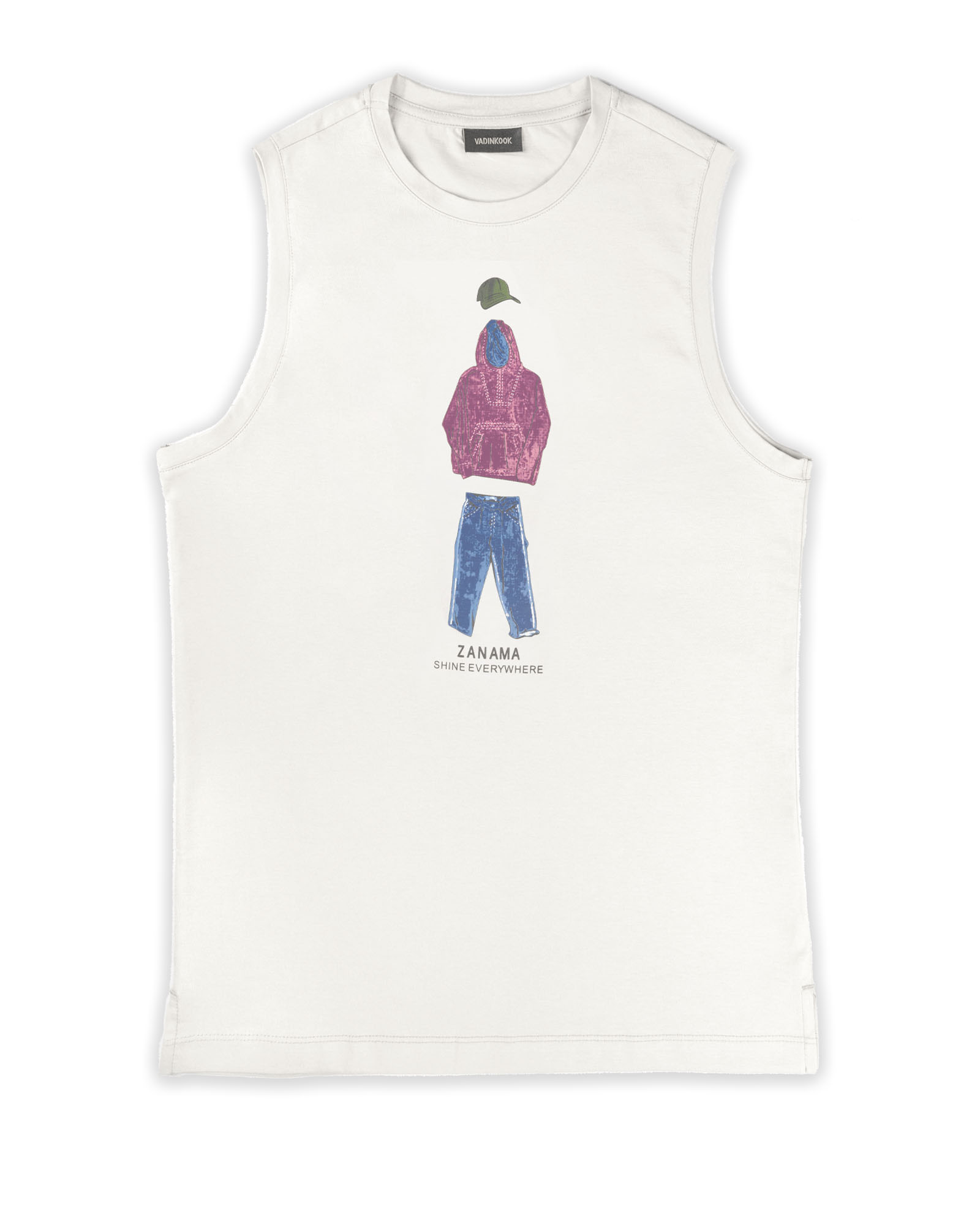 کاور طرح دار مردانه vk021350 - خاکستری محو