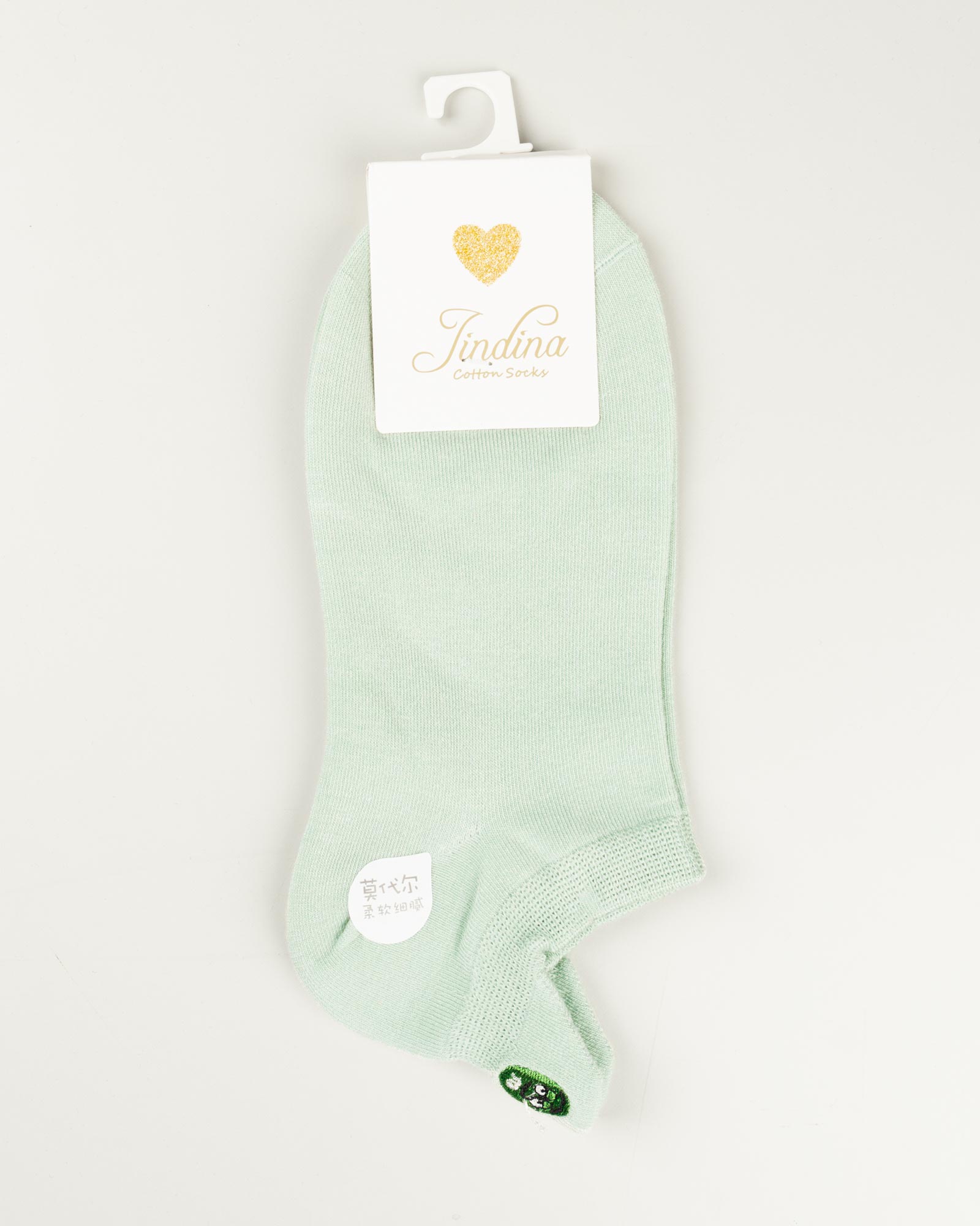 جوراب فانتزی نخی زنانه 448 - سبز دریایی