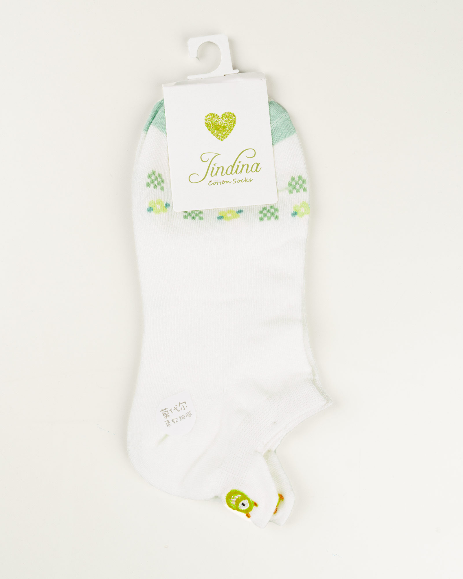 جوراب فانتزی نخی زنانه 448 - سفید