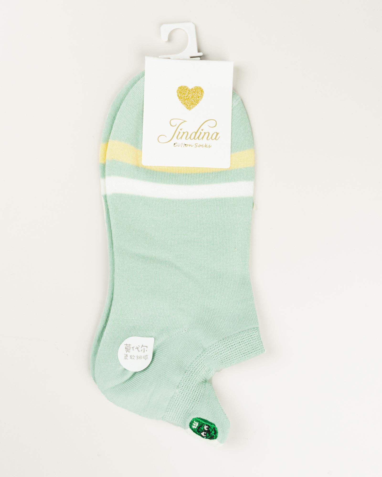 جوراب فانتزی نخی زنانه 448 - لیمویى