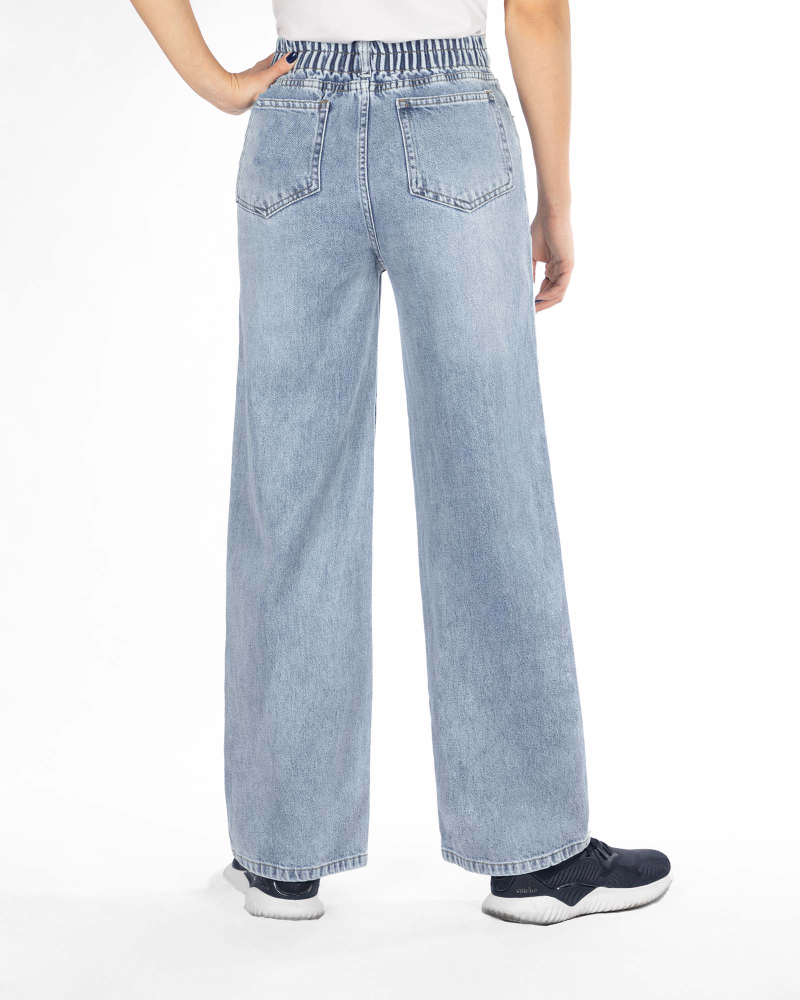 شلوارجین زنانه نیم بگ زاپ دار