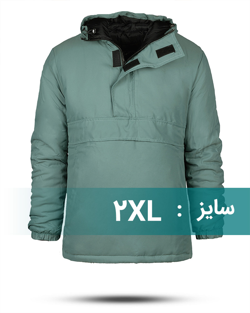 کاپشن بادگیر مردانه 010621 - سبز دریایی