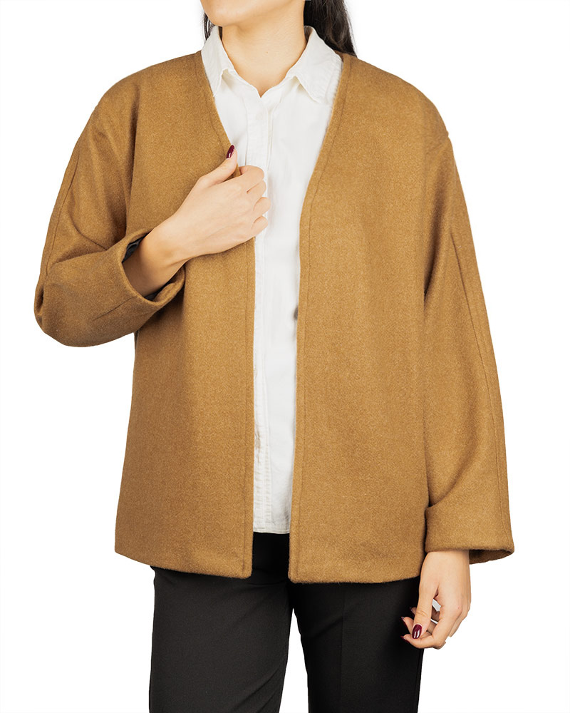 پالتو کتی فوتر زنانه 5020 - بادامی