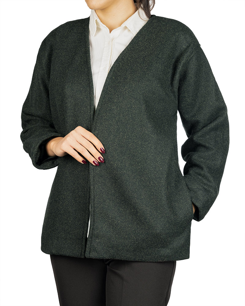 پالتو کتی فوتر زنانه 5020 - یشمی پررنگ