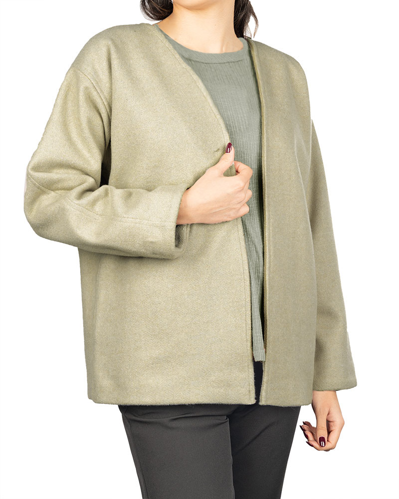 پالتو کتی فوتر زنانه 5020 - کتانی