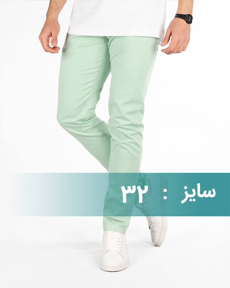شلوار کتان مردانه vk0171 - سبز زمردی
