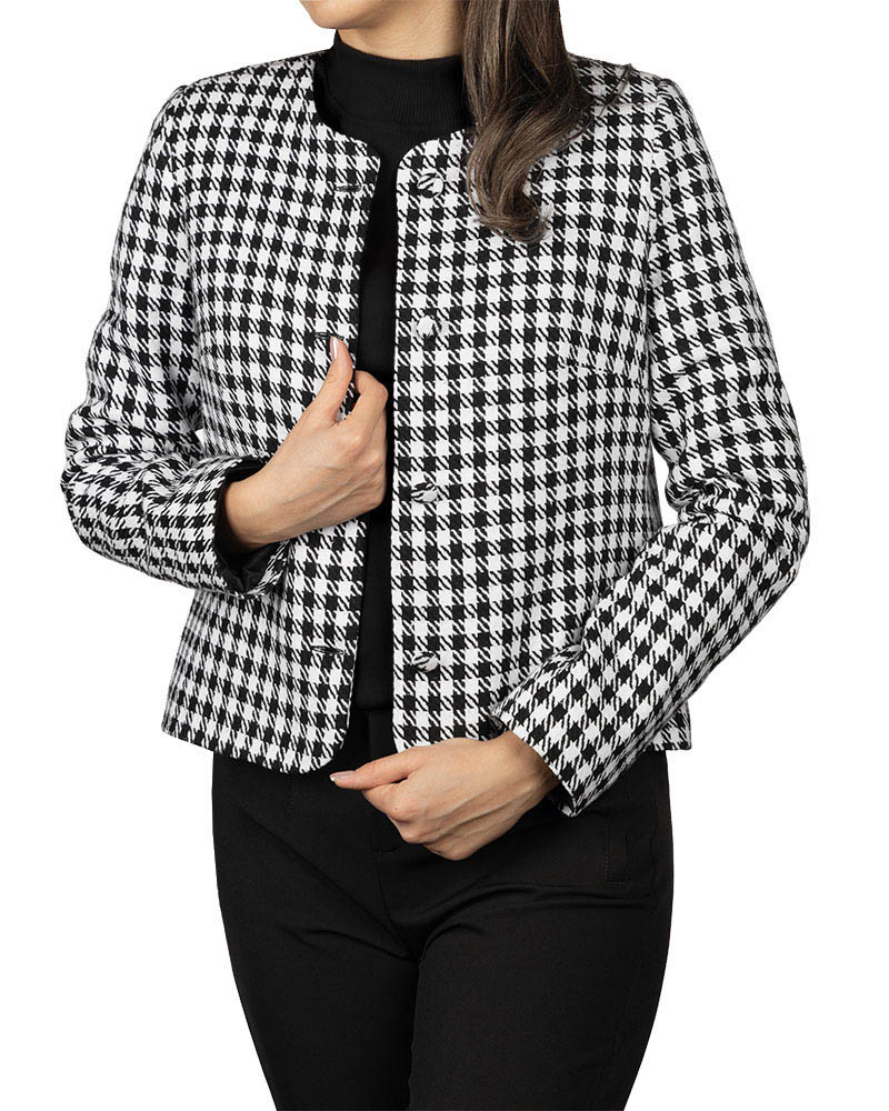 کت پیچازی زنانه 312165 - مشکی و سفید