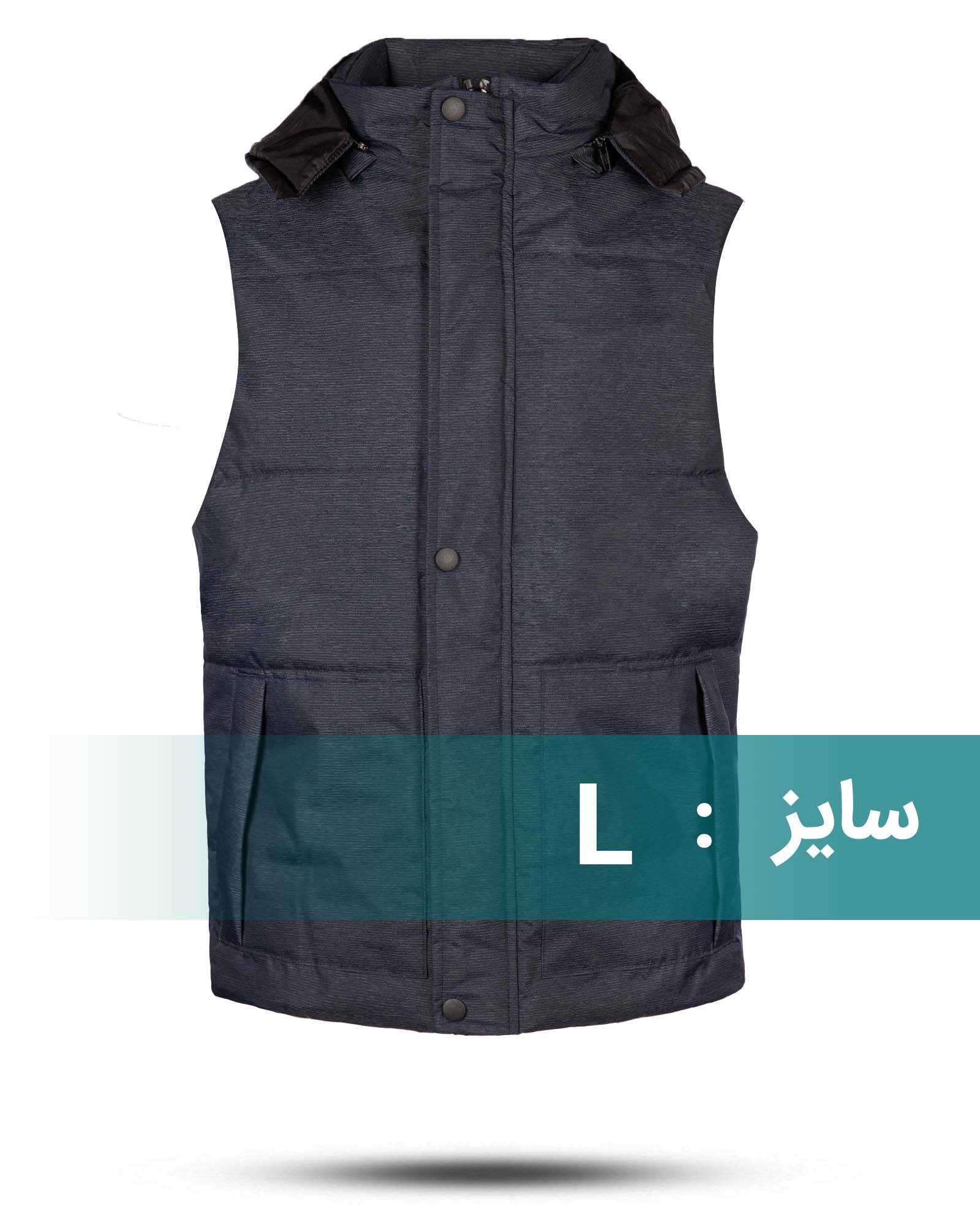 کاپشن پافر مردانه 1300 - سرمه‌ای تیره