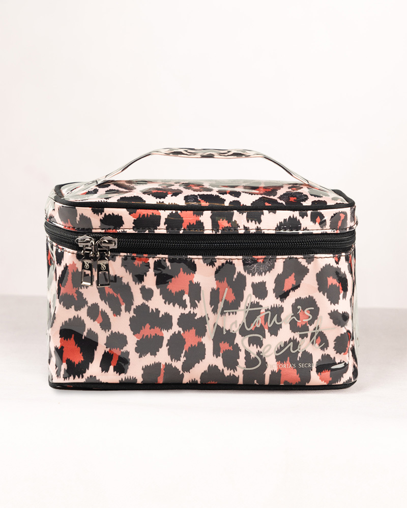 کیف لوازم آرایش دسته دار 612356 - قهوه‌ای