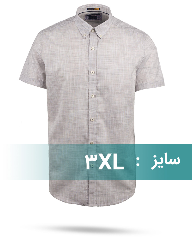 پیراهن مردانه آستین کوتاه VK992 - ملانژ