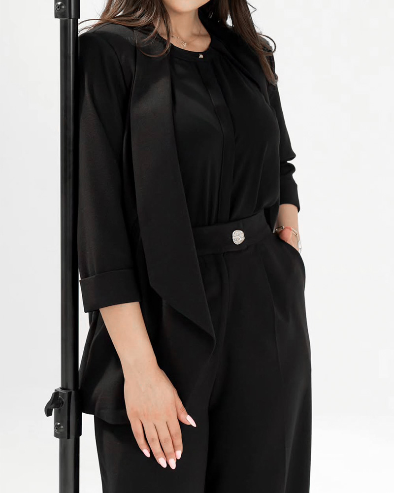 کت کرپ زنانه 312155 - مشکی