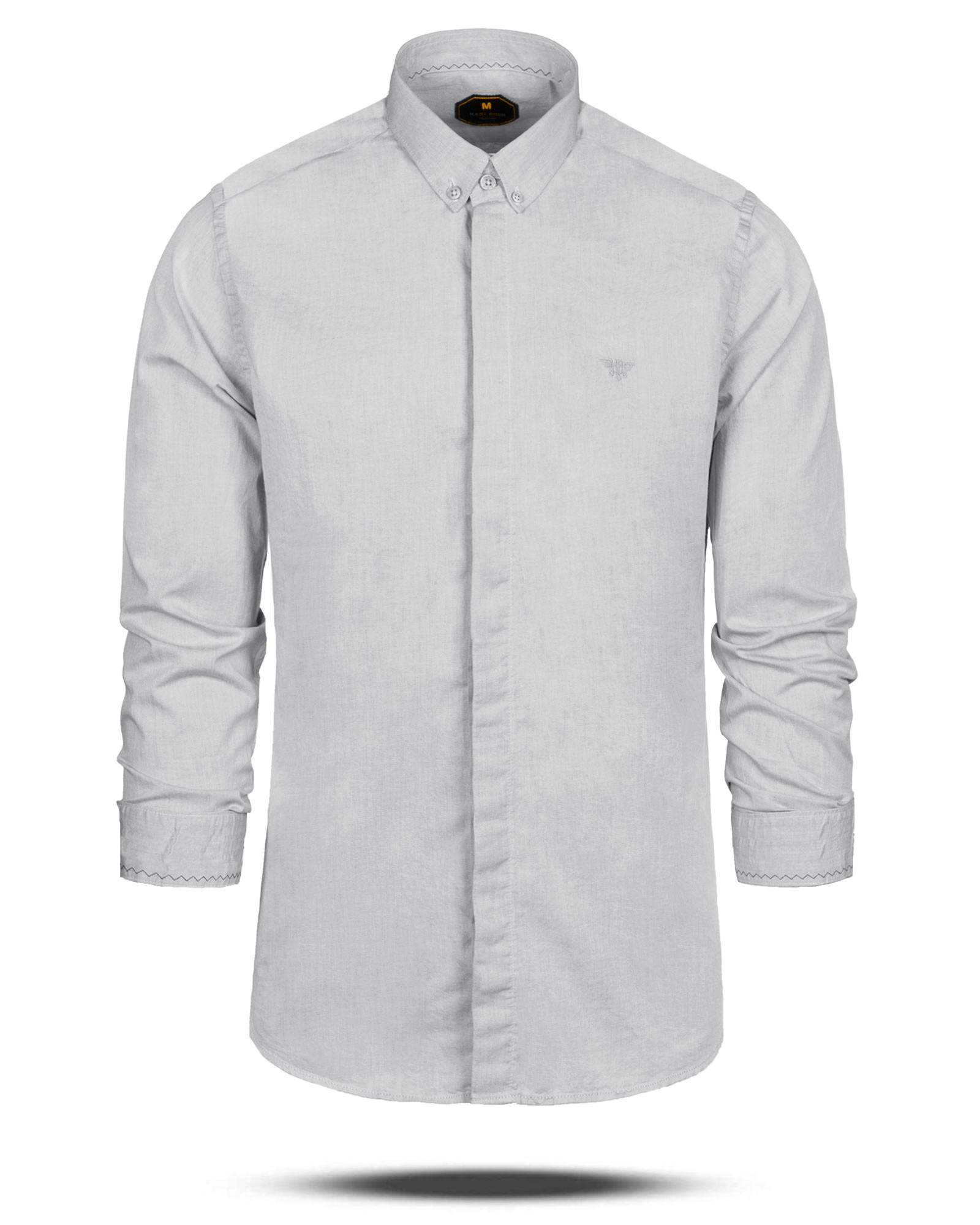 پیراهن نخی مردانه 4483 - طوسی