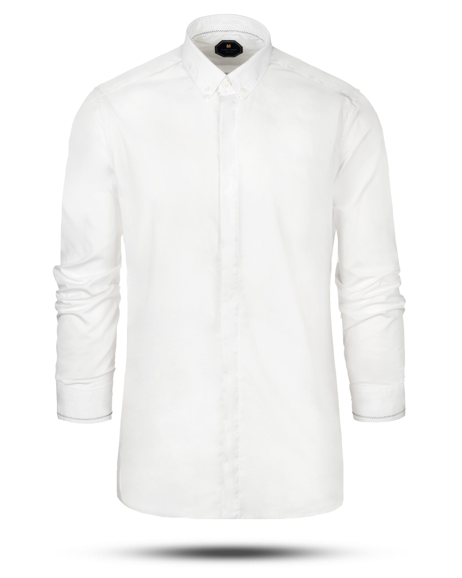 پیراهن نخی مردانه 4483 - سفید