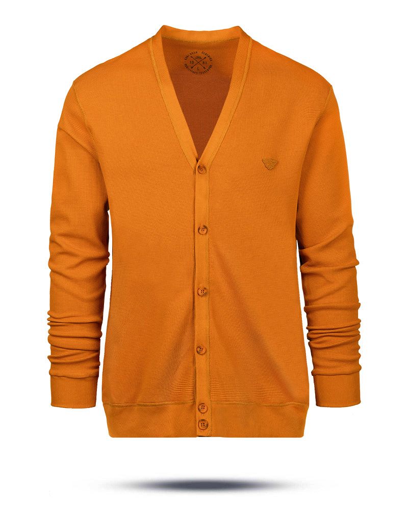 ژاکت مردانه بیسکوییتی 6555 - قرمز نارنجی