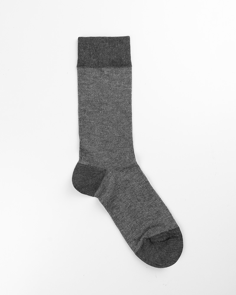 جوراب ساق دار طرح دار vk599 - مشکی ملانژ