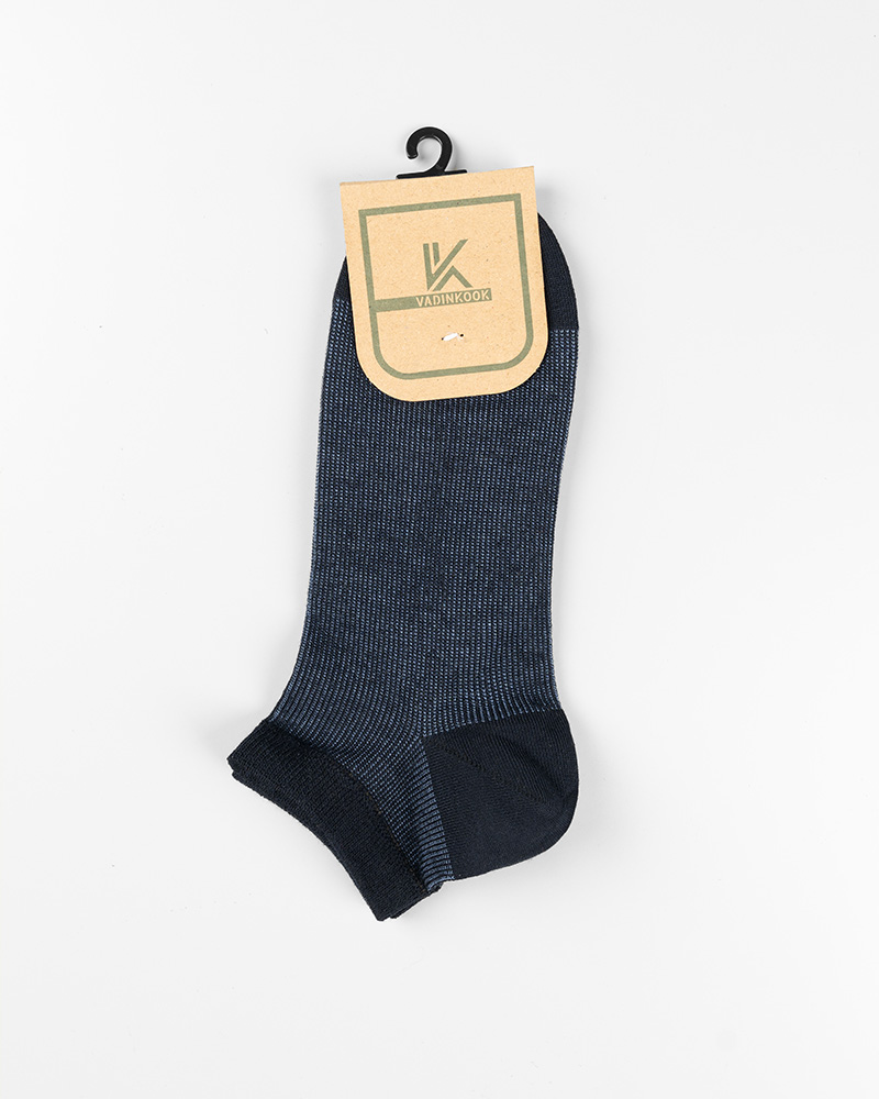 جوراب نخی مچی vk600 - سرمه‌ای تیره