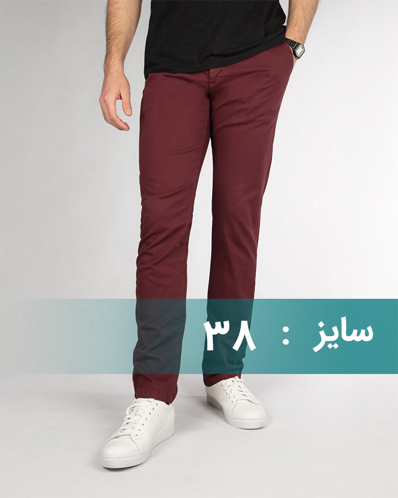 شلوار کتان مردانه VK9907031 - شرابى