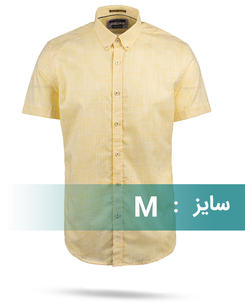 پیراهن مردانه آستین کوتاه VK992 - لیمویى