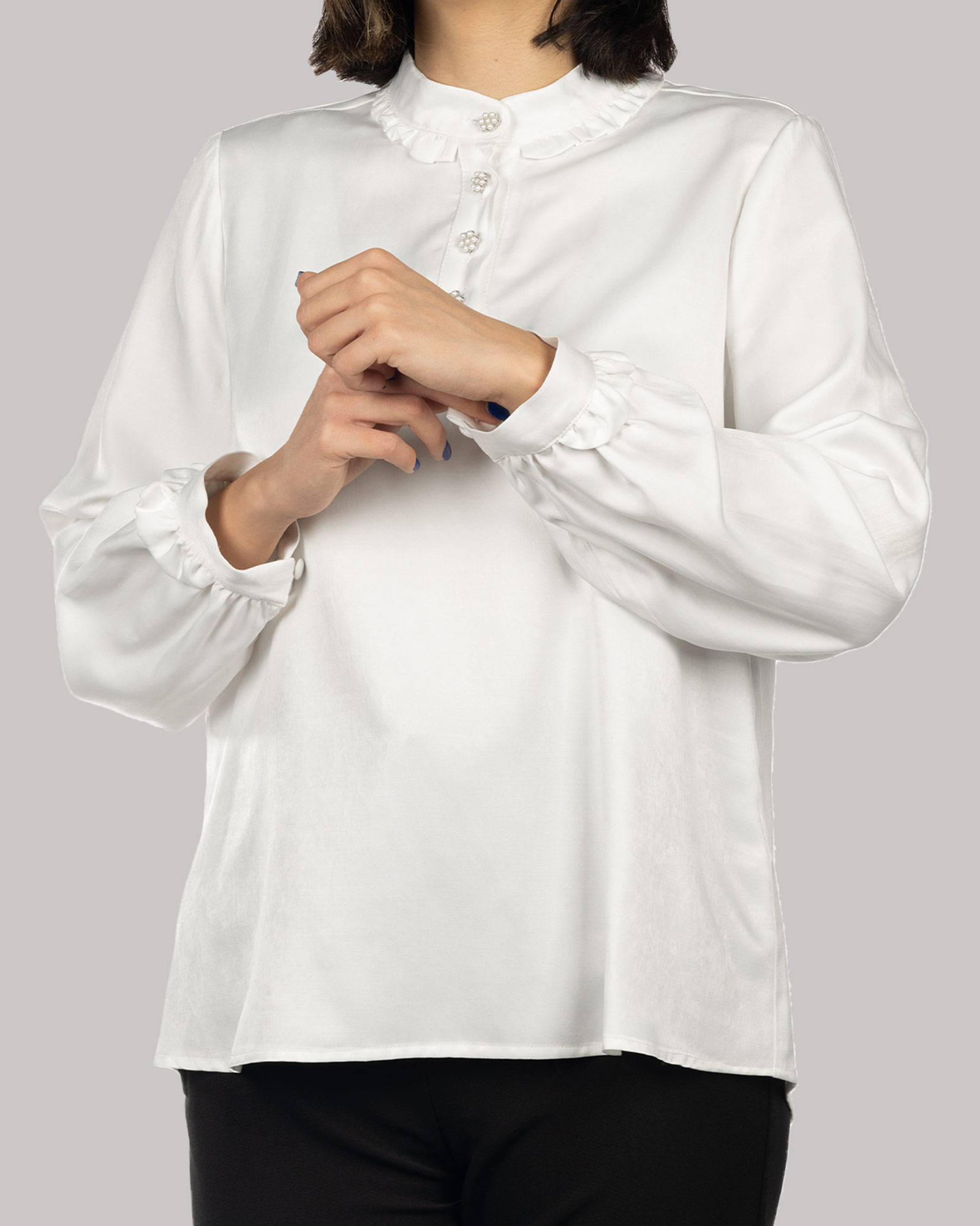 شومیز سفید زنانه 304291 - سفید