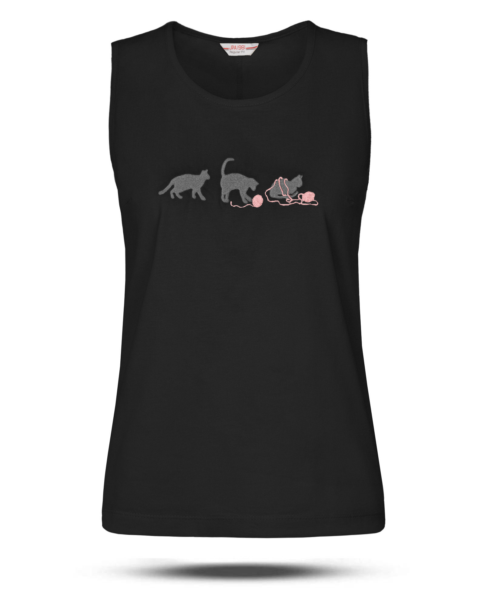 تاپ گلدوزی شده زنانه 3371 - مشکی