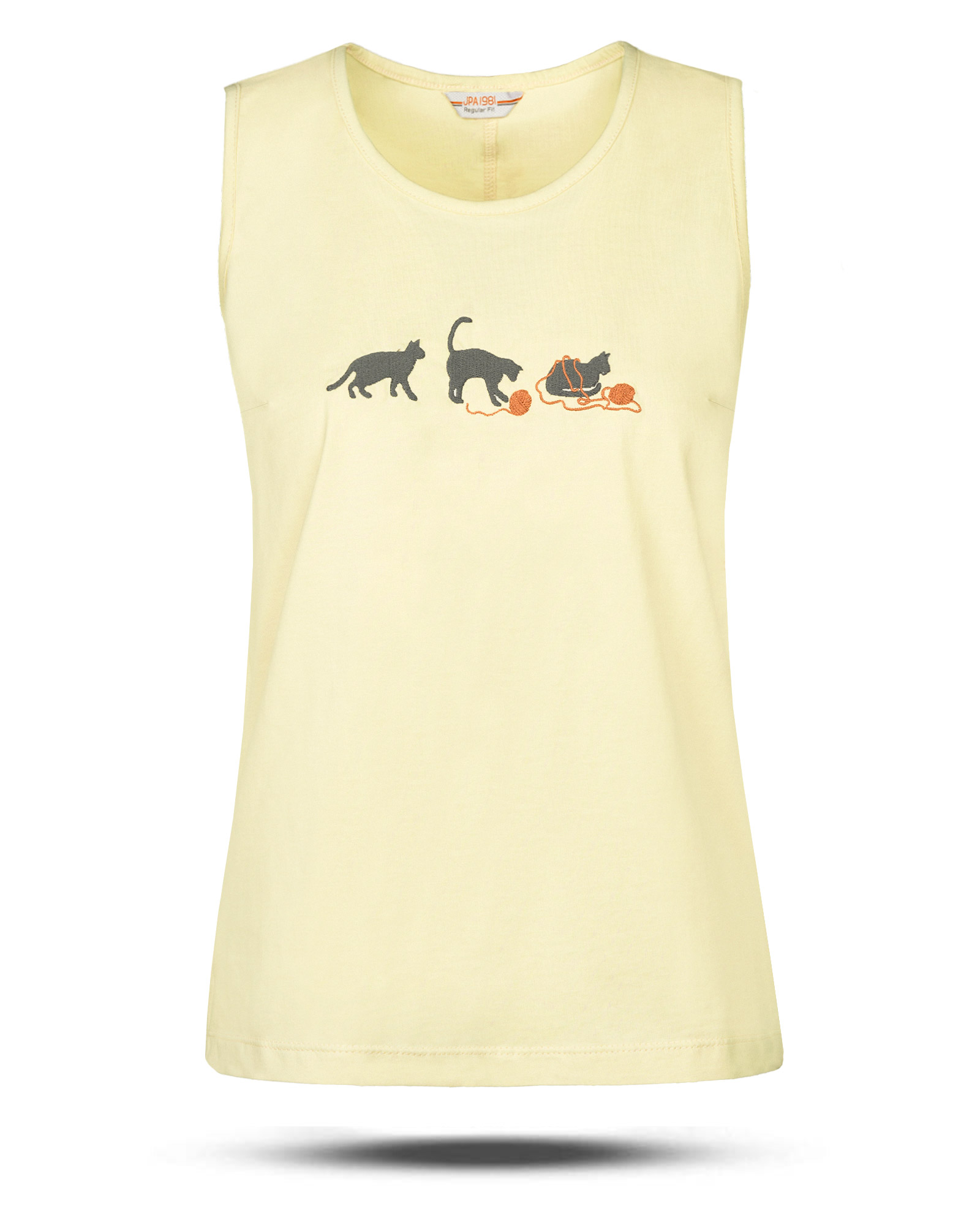 تاپ گلدوزی شده زنانه 3371 - لیمویى