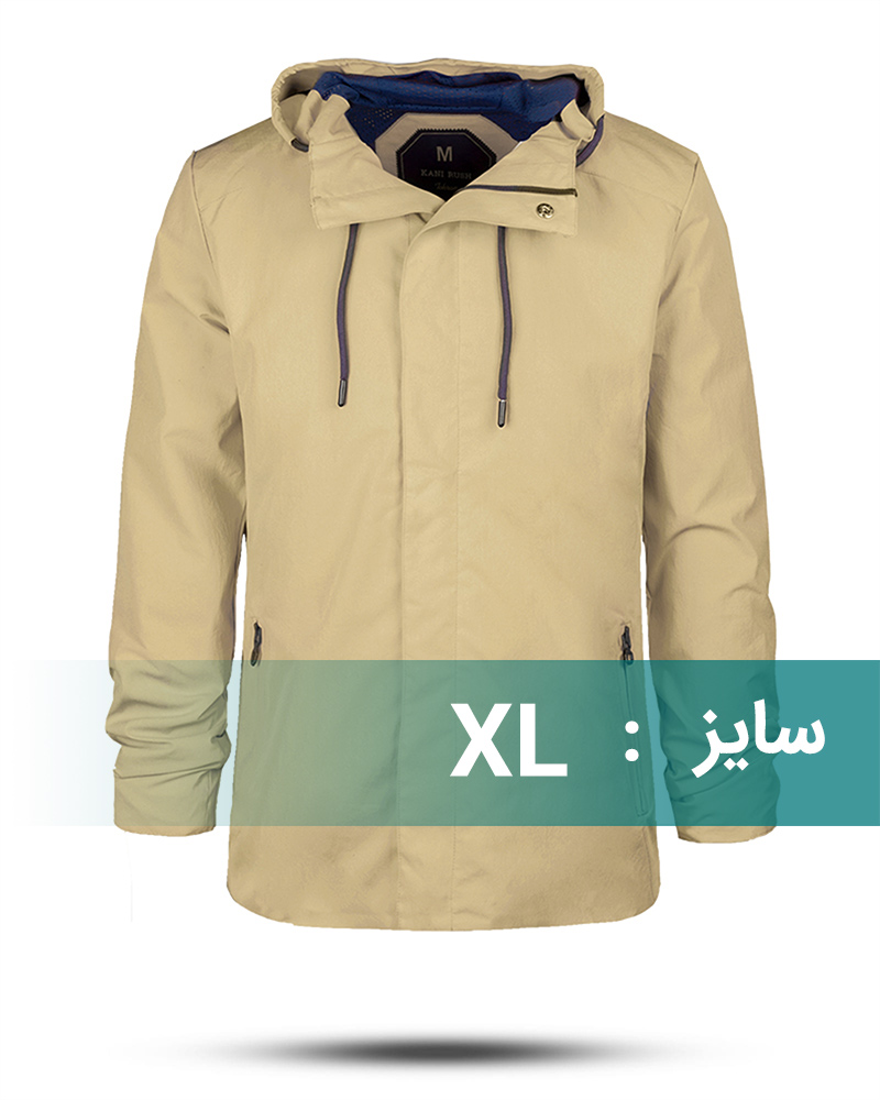 کاپشن بادگیر مردانه 6701 - خاکی