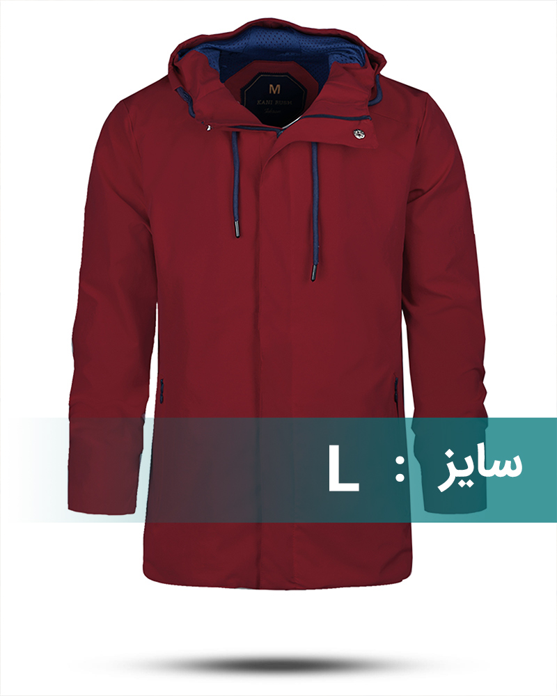 کاپشن بادگیر مردانه 6701 - زرشکی