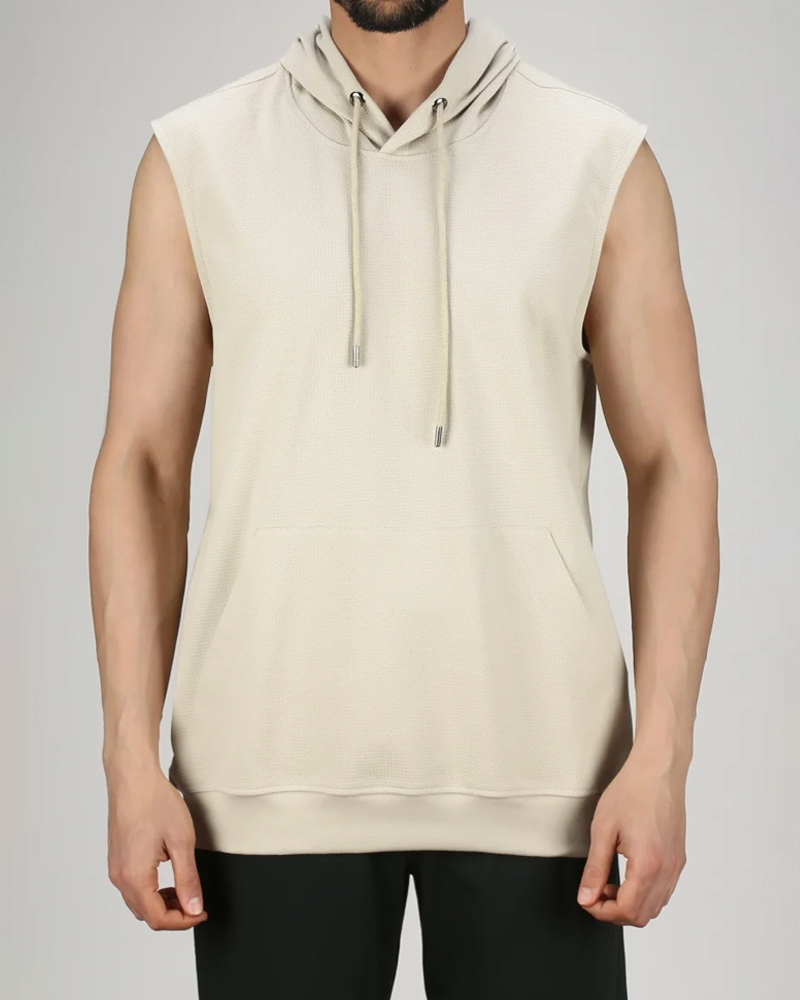 هودی آستین حلقه ای مردانه 3285 - کرمی سیر