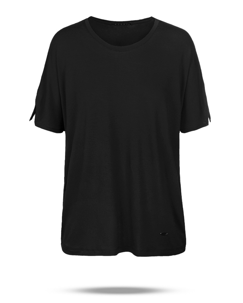 تیشرت آستین کیمونو زنانه 3023 - مشکی