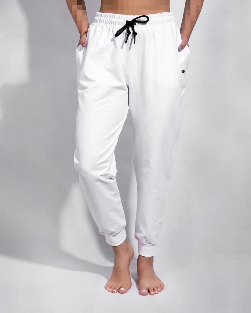 شلوار دمپاکش گلکسی زنانه 3048 - سفید