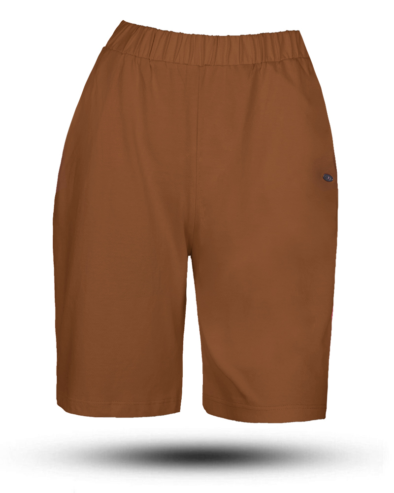 شلوارک راحتی زنانه 2947 - قهوه‌ای روشن