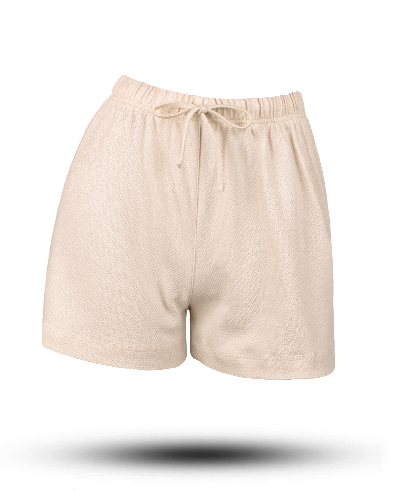 شلوارک بیسیک زنانه 3267 - کرمی سیر