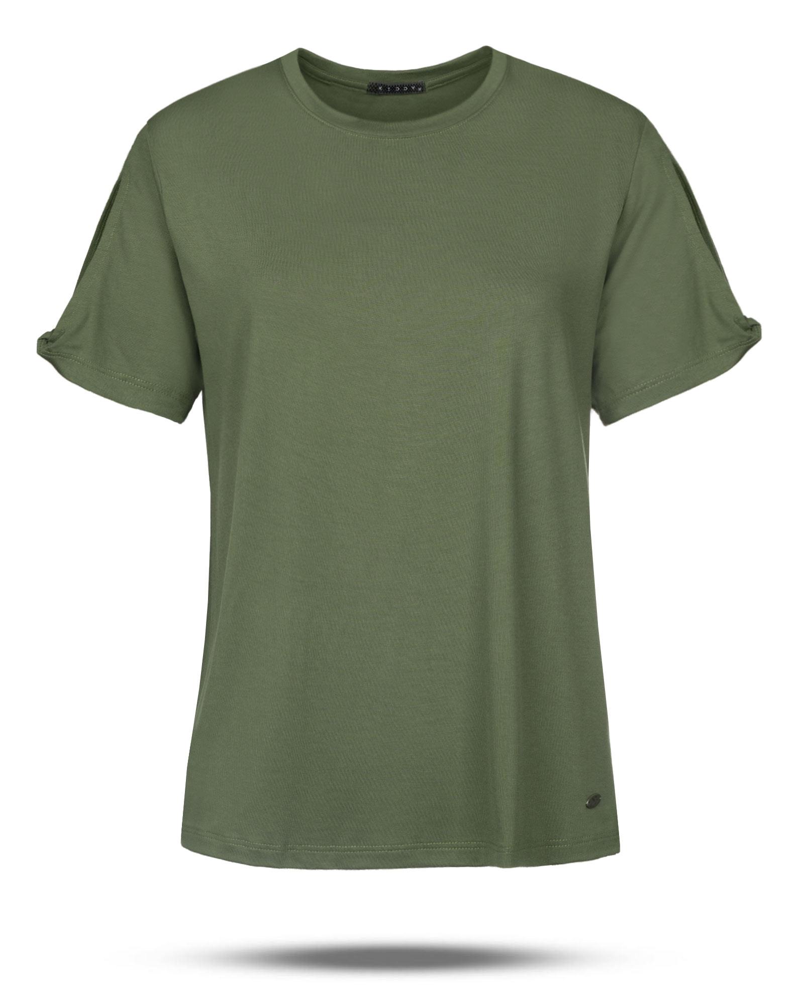 تیشرت آستین چاک دار زنانه 3022 - زیتونى