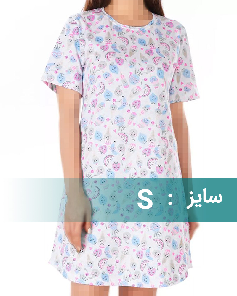 پیراهن راحتی طرح دار زنانه 3740 - چند رنگ