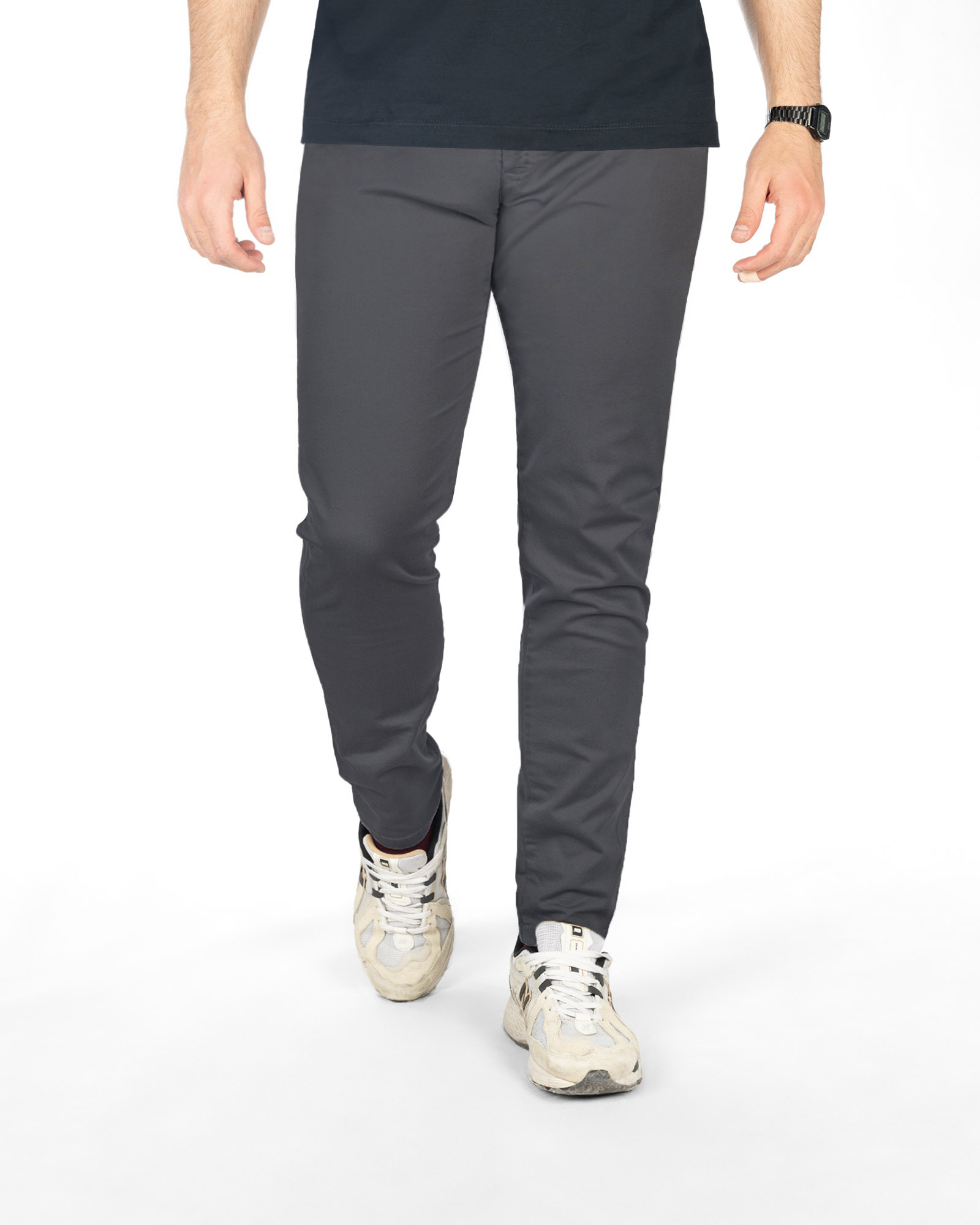 شلوار کتان مردانه رگولار vk0372 - سربی تیره