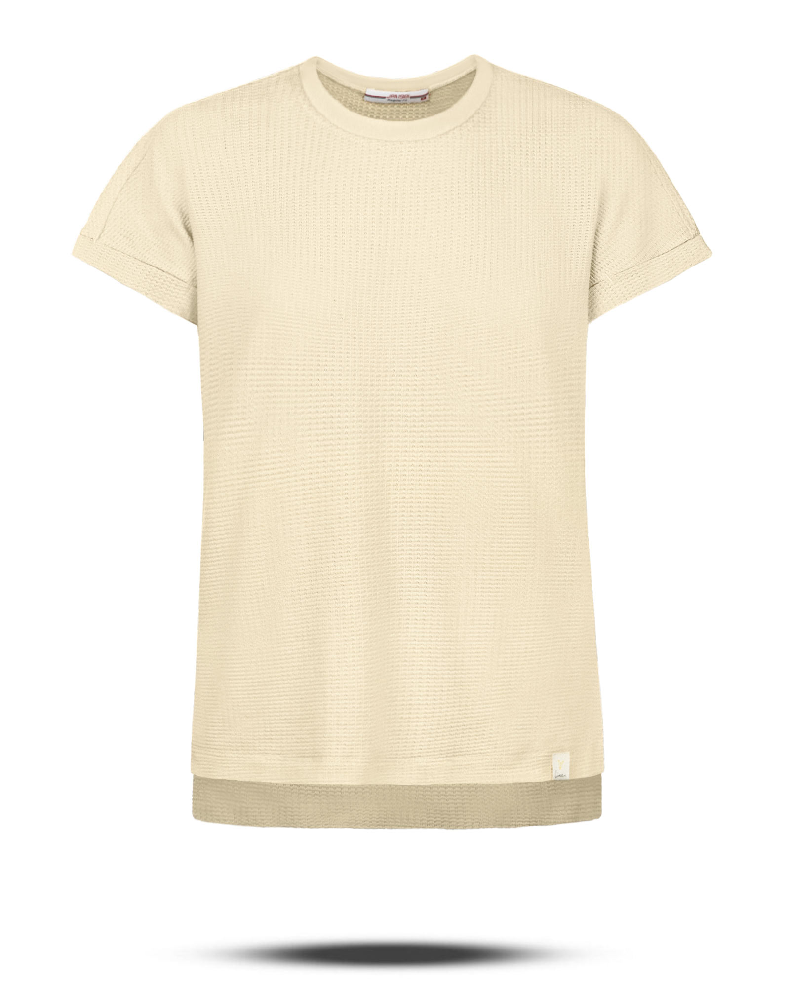 تیشرت زنانه ساده پنبه ای 3360 - کرمی سیر