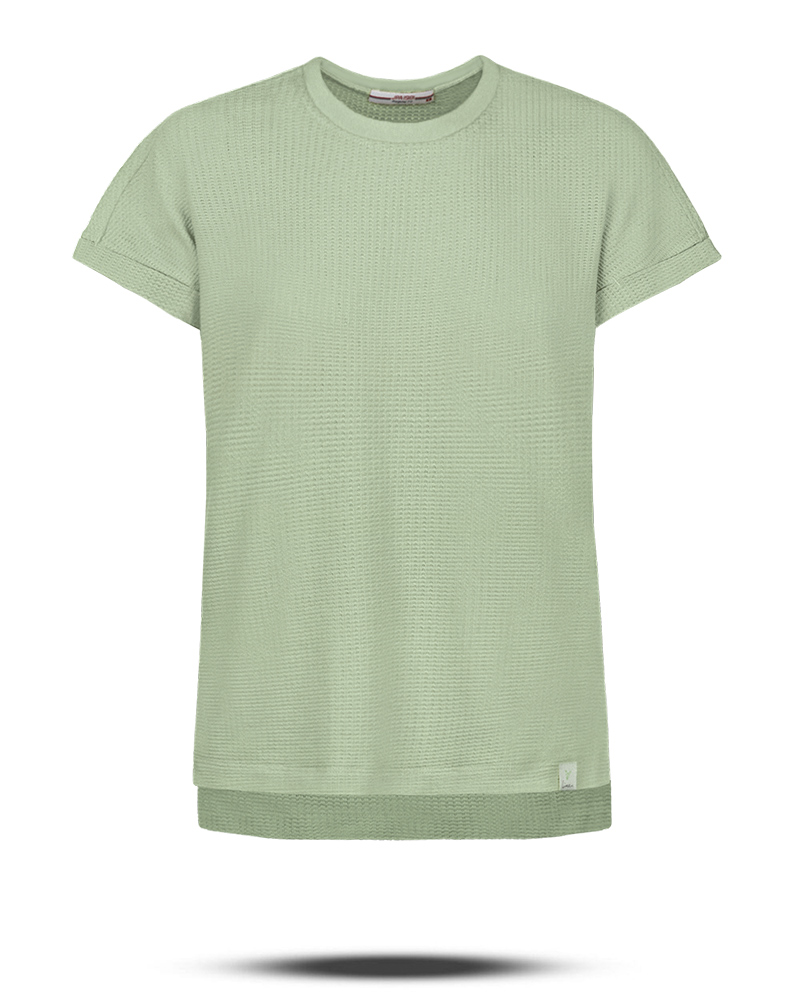 تیشرت زنانه ساده پنبه ای 3360 - سبز دریایی