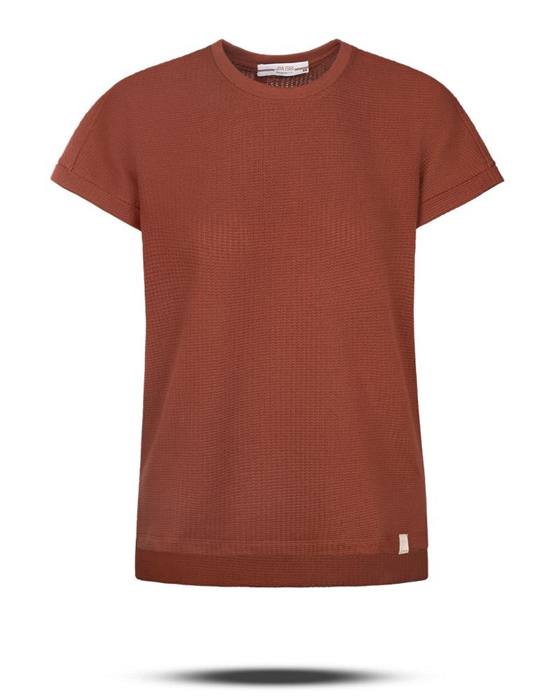 تیشرت زنانه ساده پنبه ای 3360 - آجری