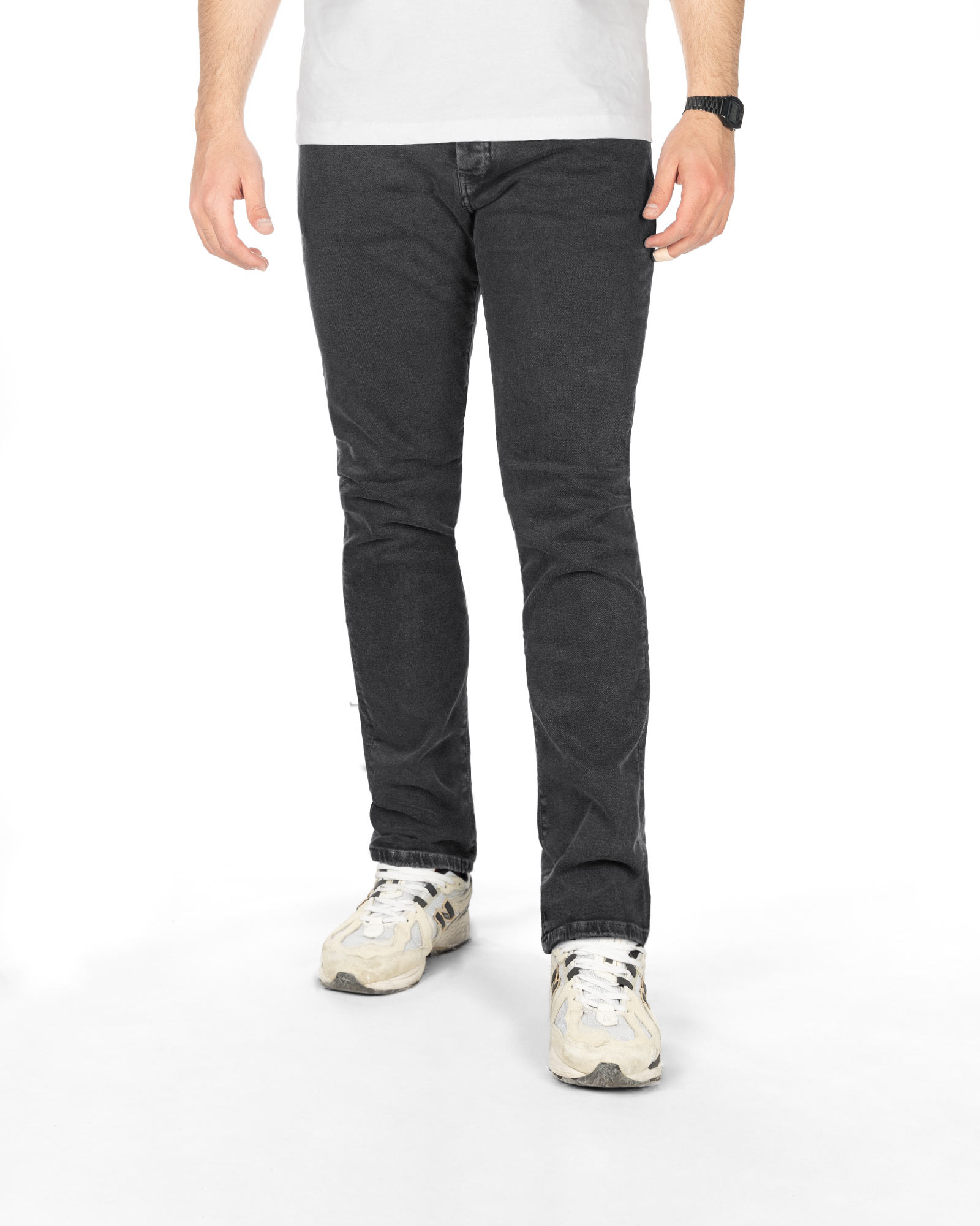 شلوار جین مردانه رگولار vk036222 - دودی تیره