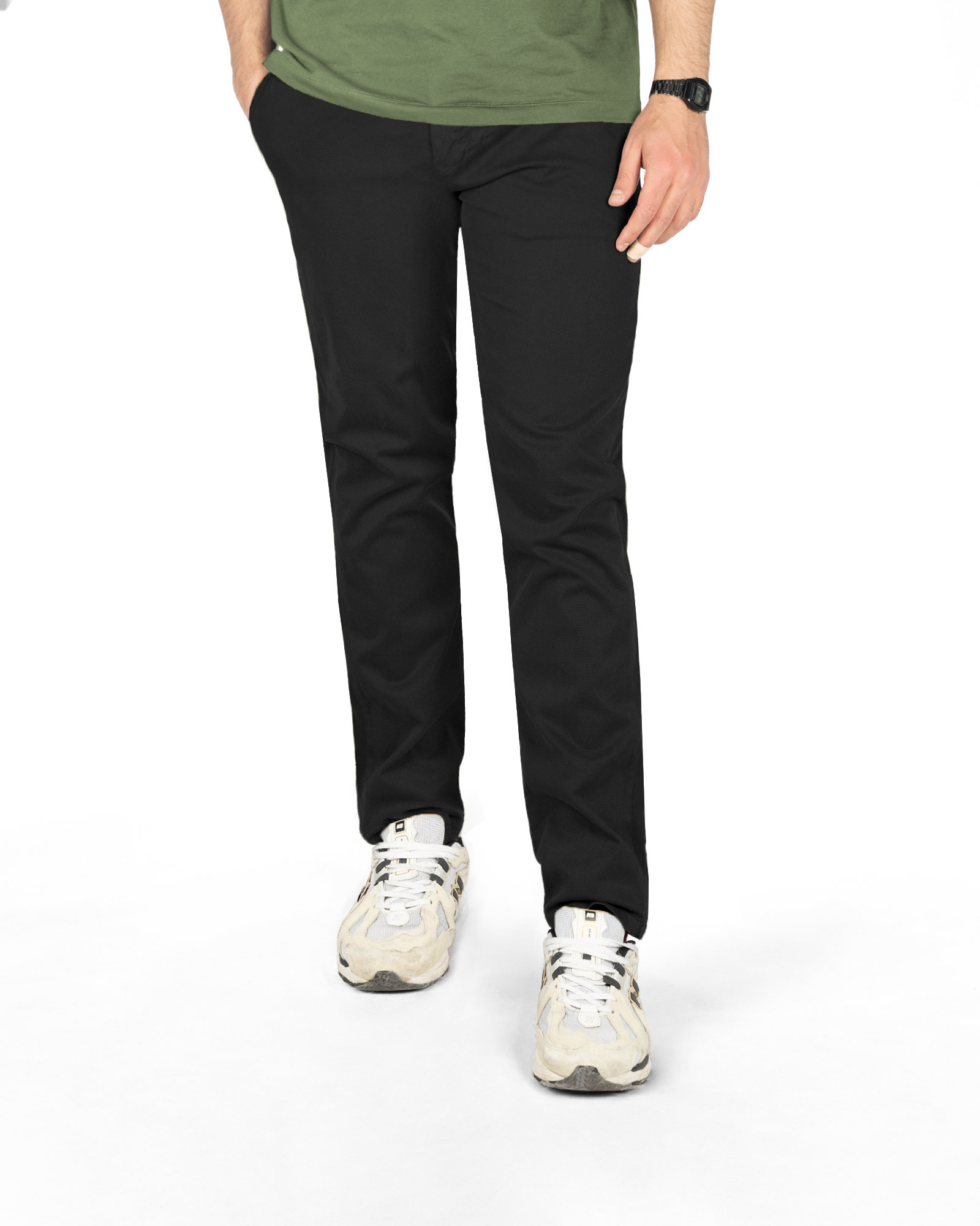 شلوار کتان مردانه اسلیم فیت vk0271 - مشکی