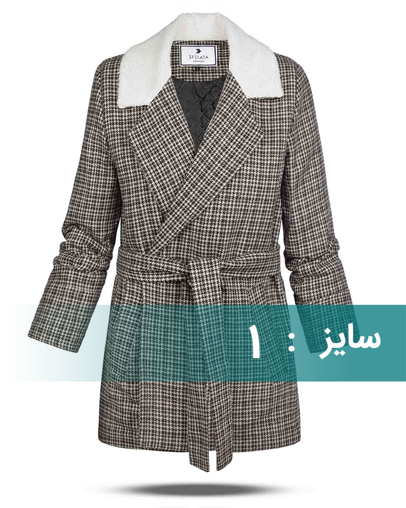 پالتو کوتاه زنانه pa5036 - طوسی