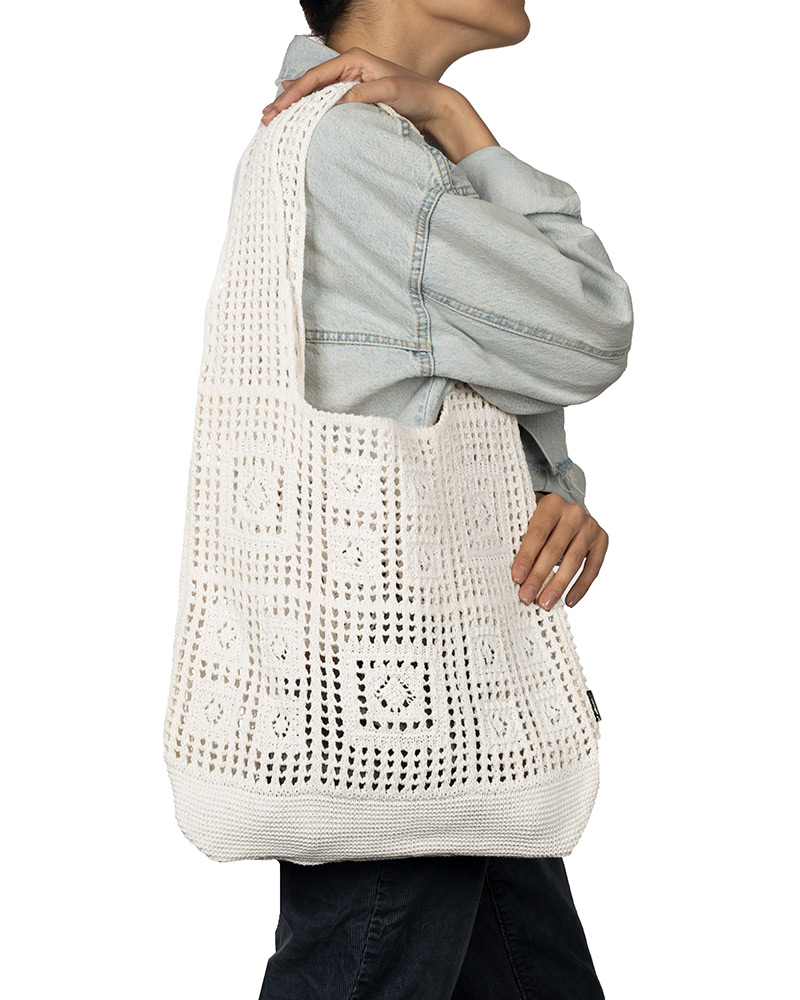 کیف دوشی طرح مکرومه زنانه 43028 - شیرى