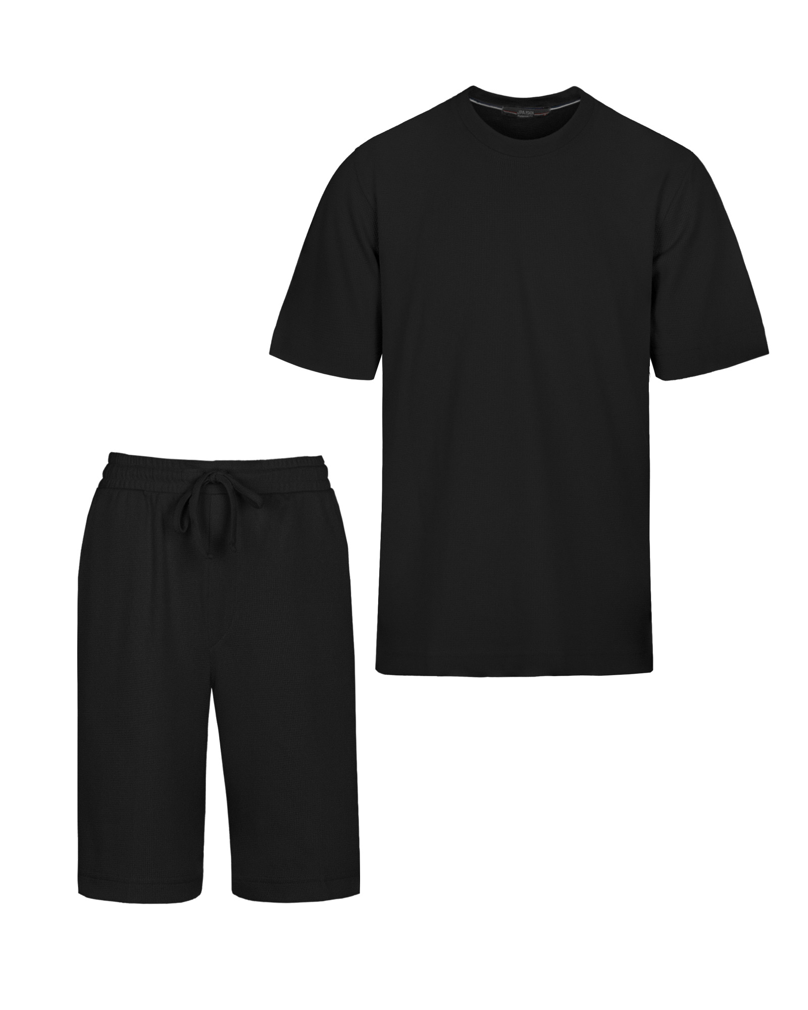 ست تیشرت و شلوارک مردانه 3245 - مشکی