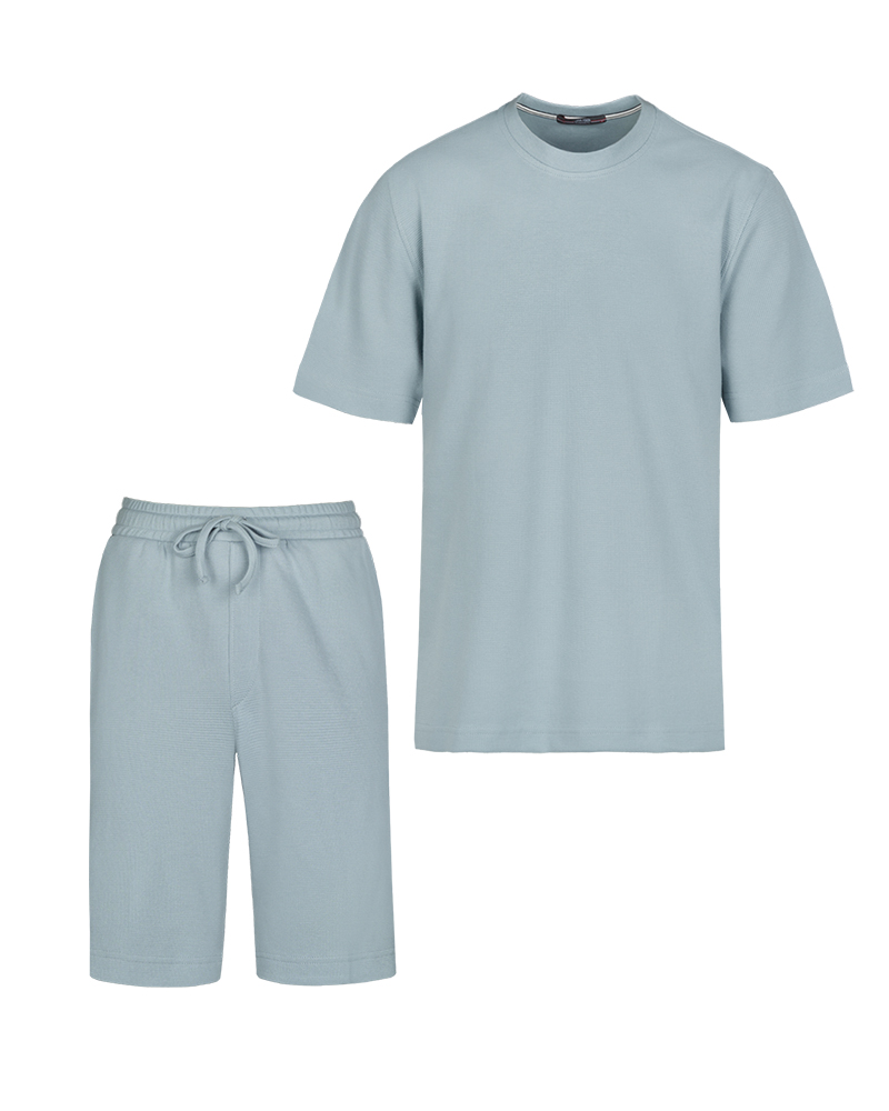 ست تیشرت و شلوارک مردانه 3245 - سبز زمردی