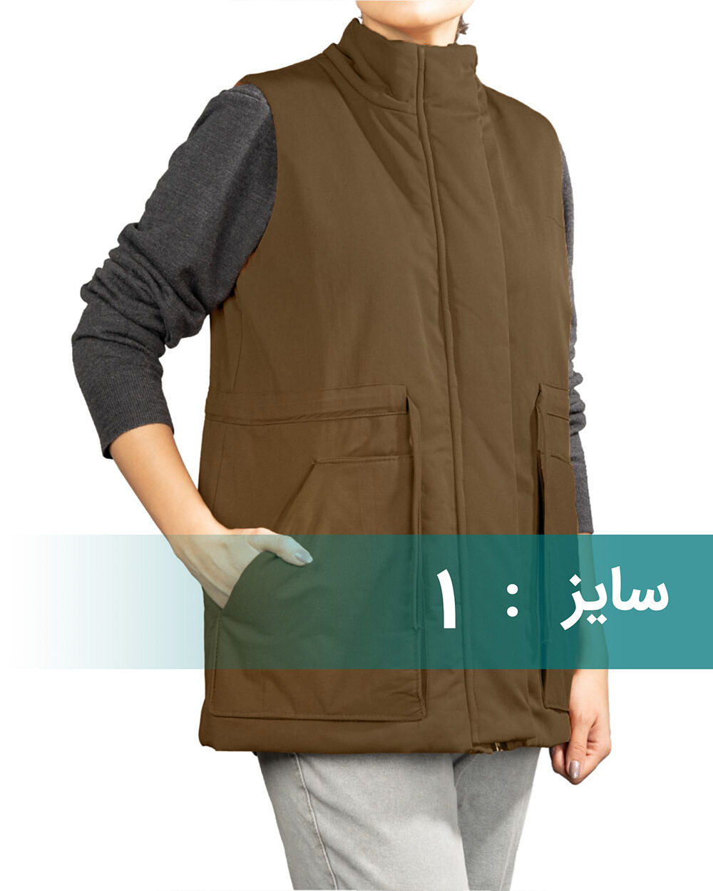 پافر میکرو زنانه 3010 - قهوه‌ای