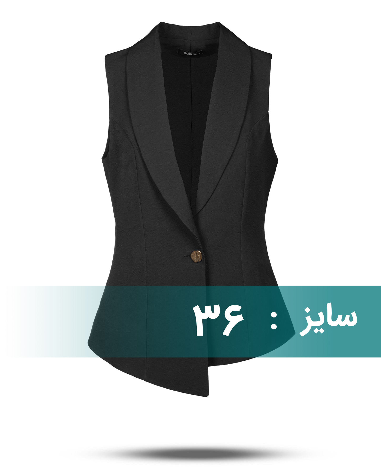 وست کت کرپ زنانه 334102 - مشکی