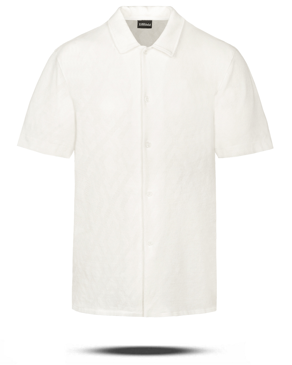 پیراهن آستین کوتاه مردانه ساده 041704 - سفید