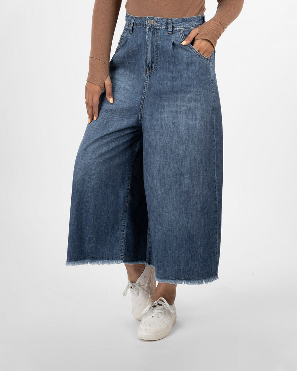 دامن شلواری جین زنانه 911897 - آبی