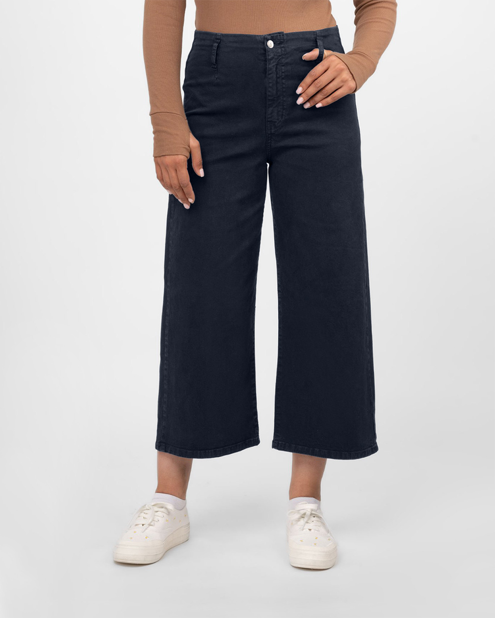 شلوار واید بگ سرمه ای زنانه 3102210 - سرمه‌ای تیره